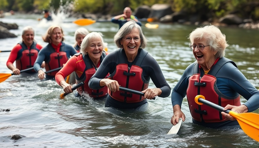 Old Ladies Against Underwater Garbage: Elderly women cleaning river.