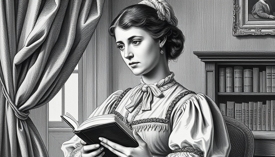 Engraved portrait of woman holding book, Jane Austen items for sale.