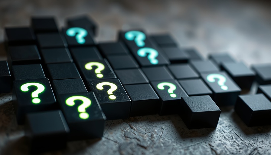 Blocks with glowing question marks representing curiosity in leadership.