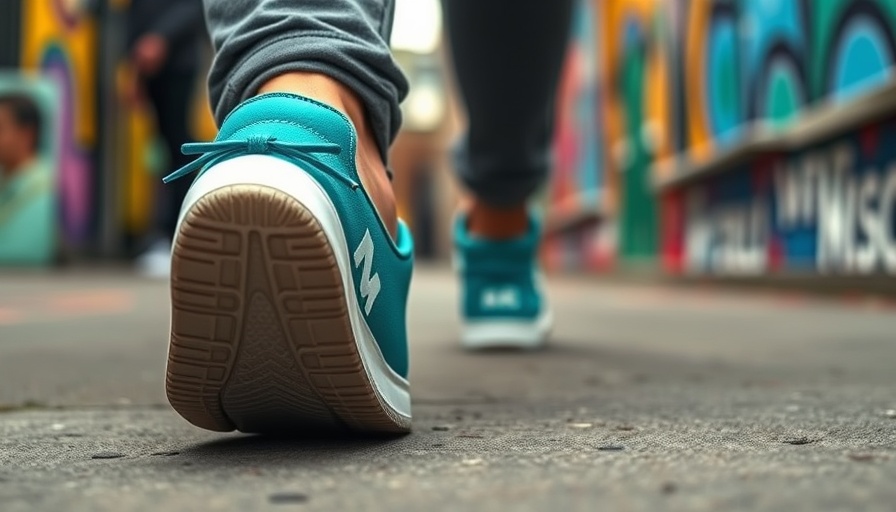Teal sneakers walking on pavement; fitness tests longevity lifespan.