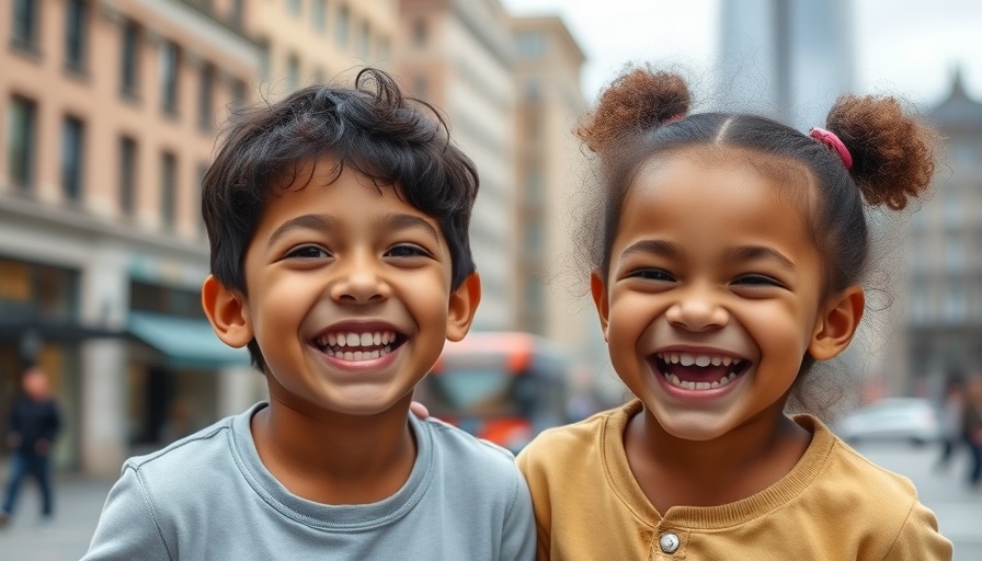Joyful siblings playing outdoors, express love and happiness.