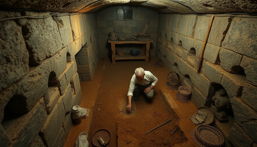 Roman noble tomb discovery in Albania, archaeologist at work.