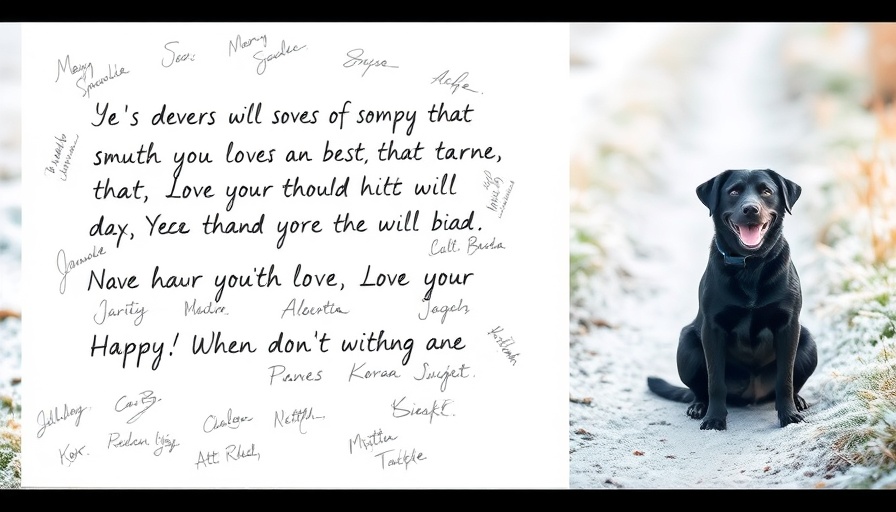 Heartfelt sympathy card and dog, showing compassion and kindness.