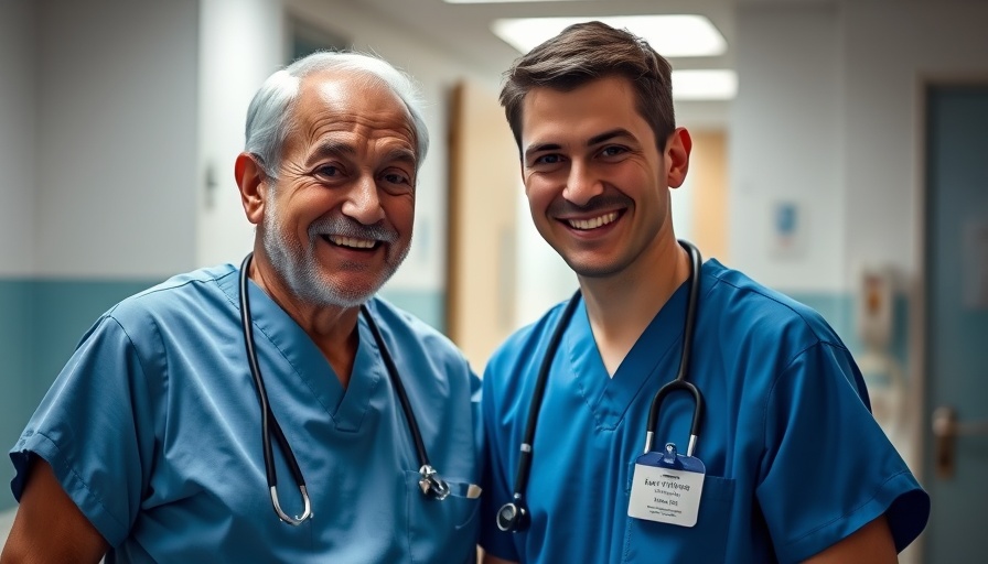 Heartwarming meeting illustrating unexpected connections in a hospital setting.