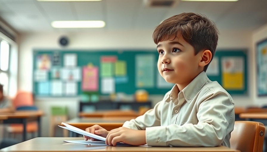 9-Year-Old Pediatric Neurosurgeon Prodigy attentively sits in class.
