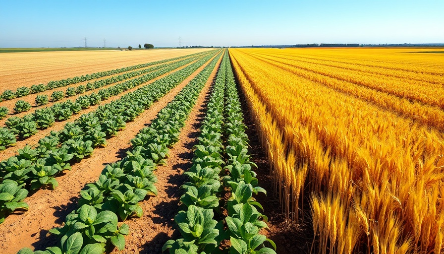Two-crop rotation field showcasing benefits of crop rotation in modern farming.