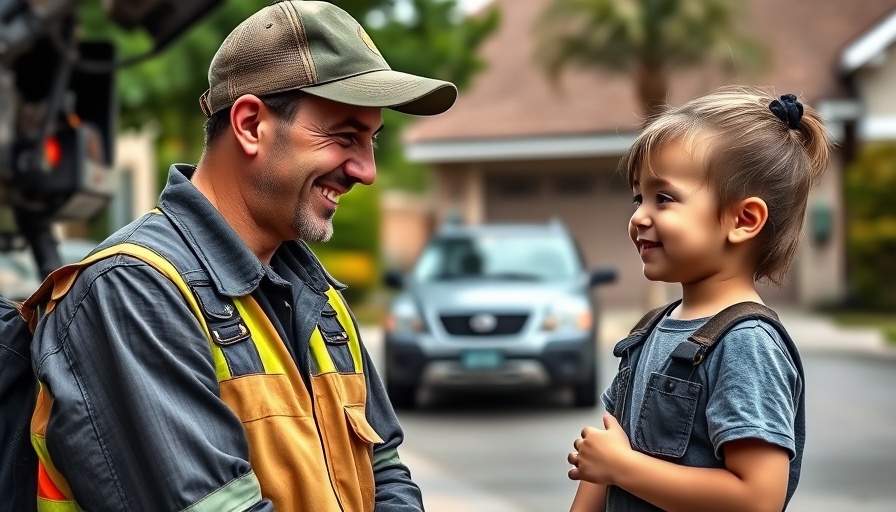 Community connection through small business stories between worker and child.