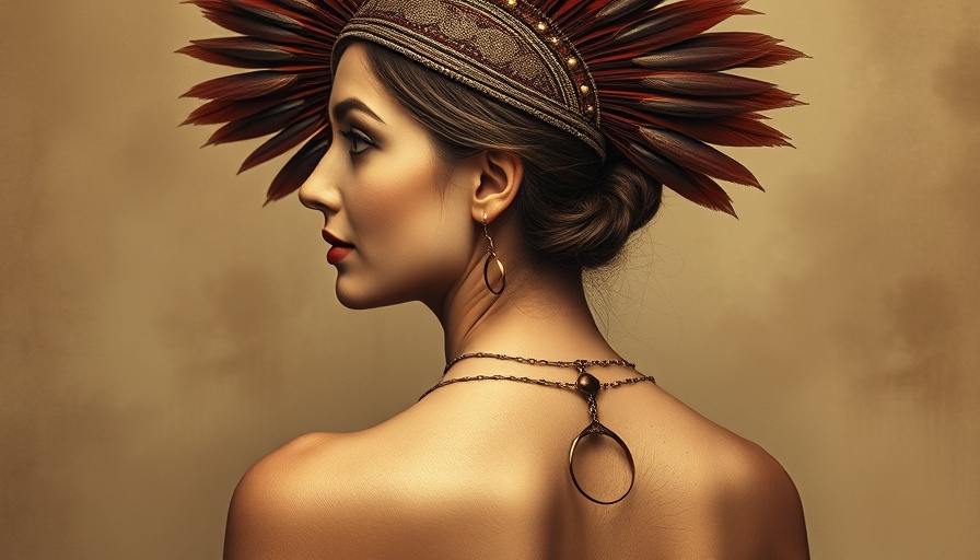 Artistic vintage portrait emphasizing symmetry and timelessness.