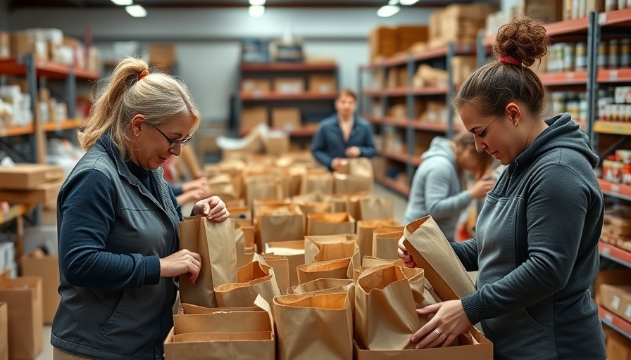 Volunteers preparing donations in DoorDash for Good charity event.