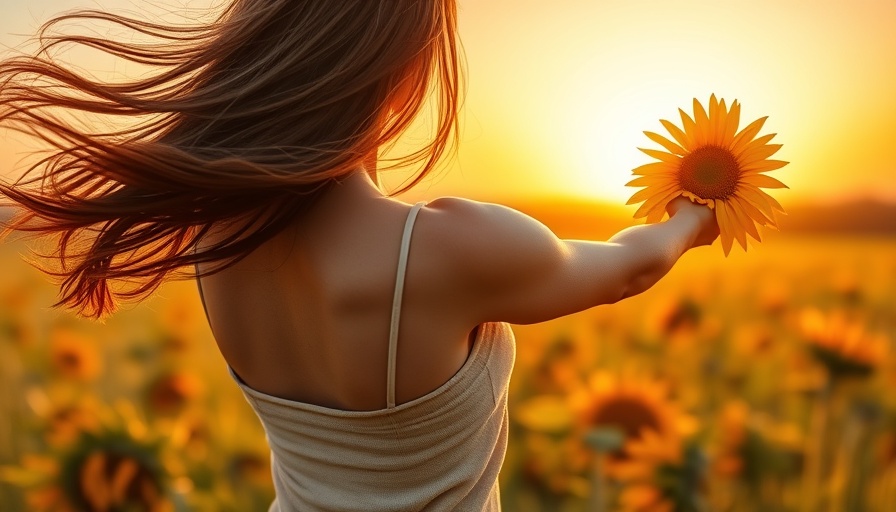 Young woman holding sunflower at sunset in field, scarcity mindset tips