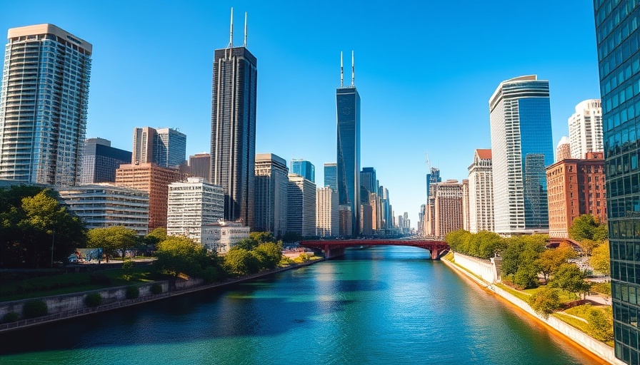 Chicago River transformation to eco destination with vibrant cityscape.