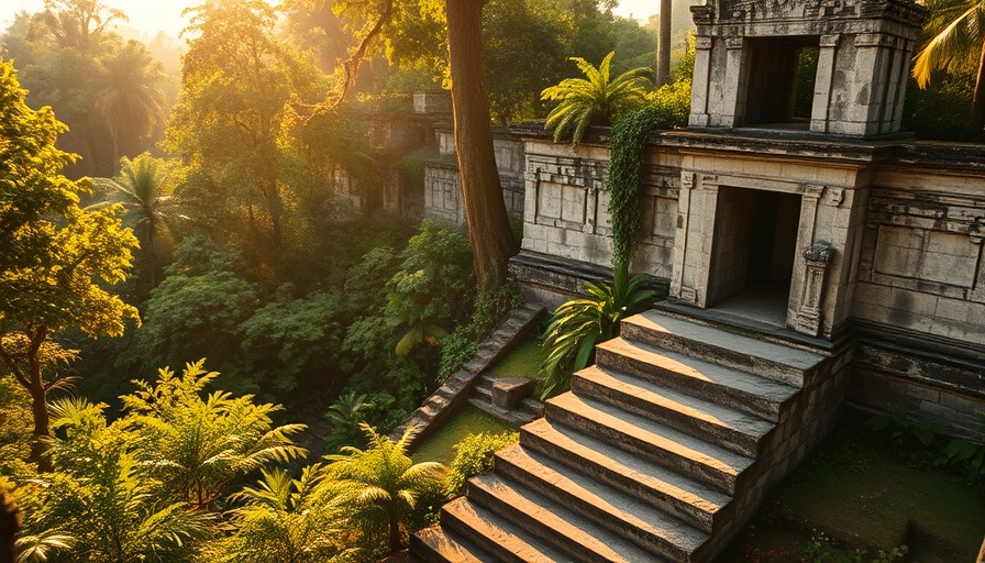 Good News for Entrepreneurs in lush setting, ancient Mayan ruins.