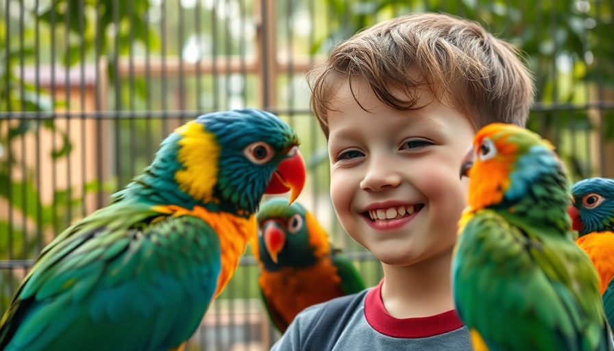 Joyful interaction with colorful birds during wildlife conservation adventures in India.