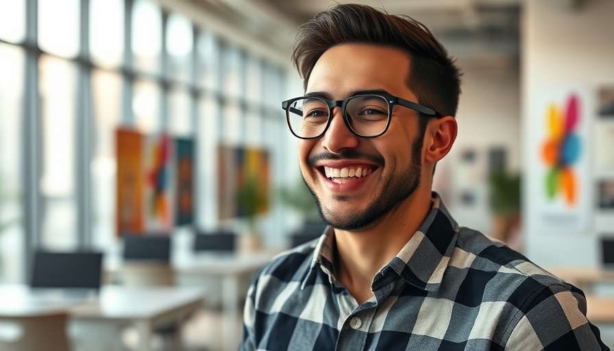 Person in office smiling, Bankrate.com layoffs context