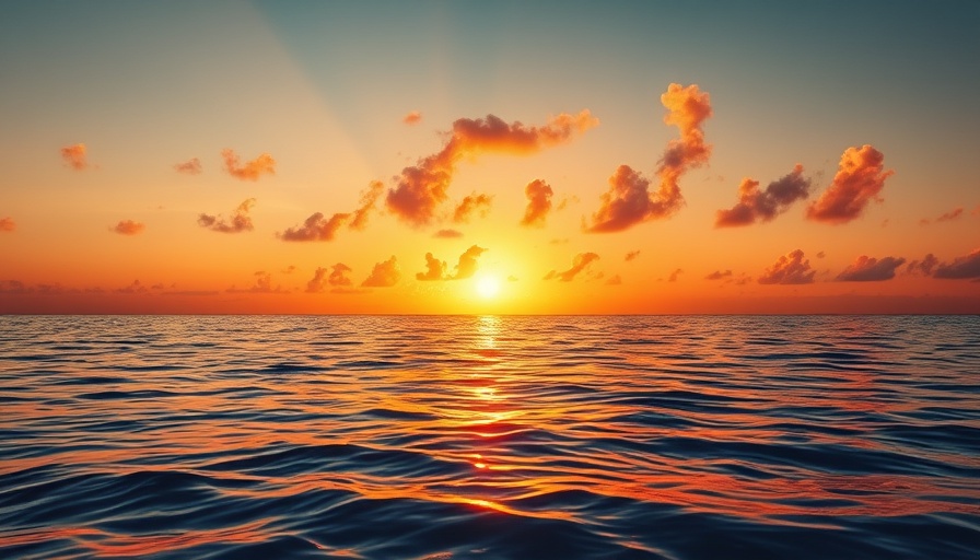 Sunset over ocean reflecting vibrant colors, symbolizing Global Oceans Treaty Opportunities for Entrepreneurs.