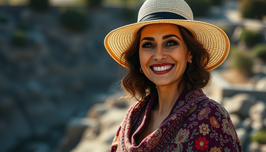 Water conservation advocate, smiling woman with text about dams.