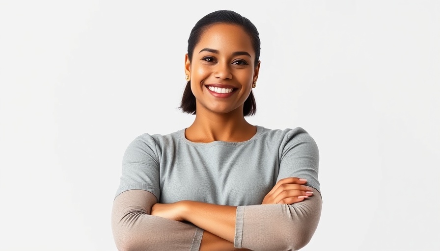 Confident woman smiling arms crossed