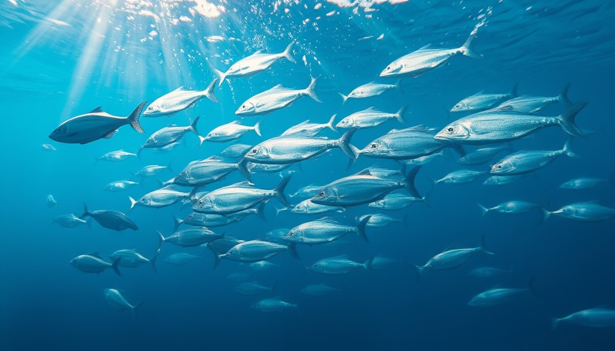 Underwater scene of fish in ocean for High Seas Treaty.