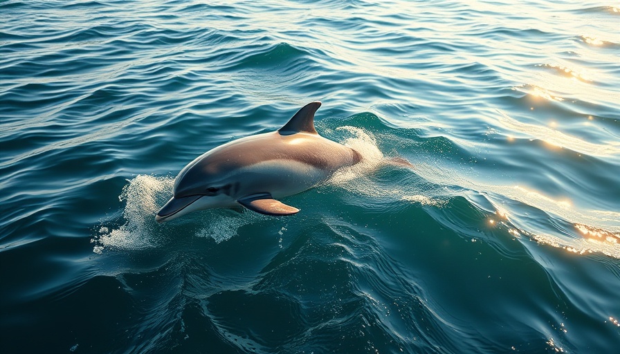 Dolphin swimming in Cape Cod during rescue.