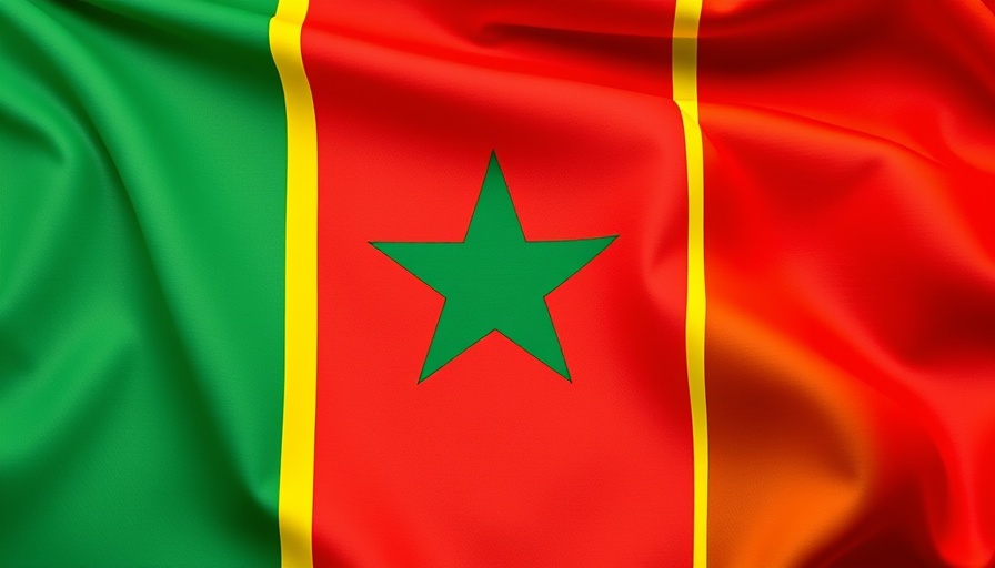 Senegal flag with green star symbolizing schools for husbands in Senegal.