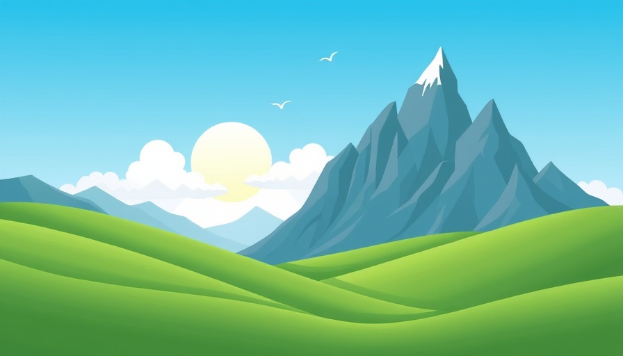 Minimalistic landscape illustration for National Public Lands Day.