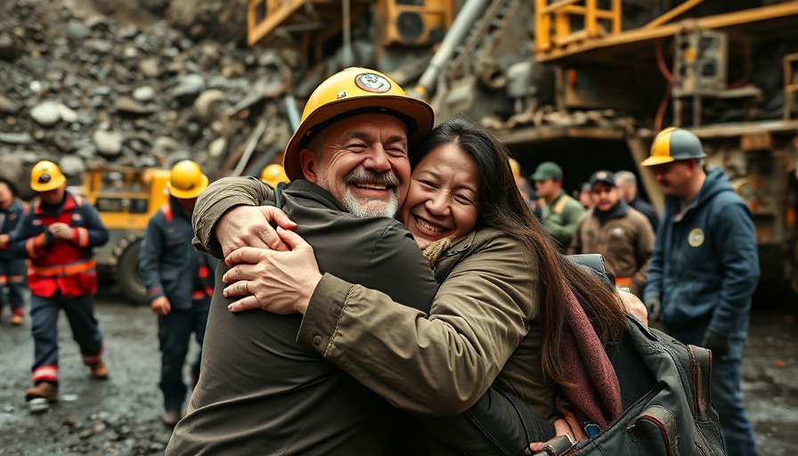 Miners Rescued After 43 Hours Trapped embrace family in relief.