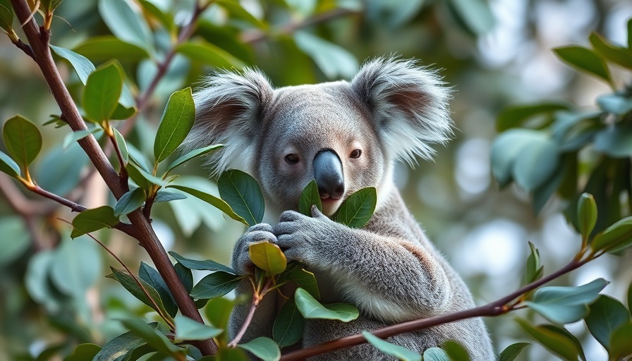 Koala in Australia's Great Koala National Park, perched in a tree.