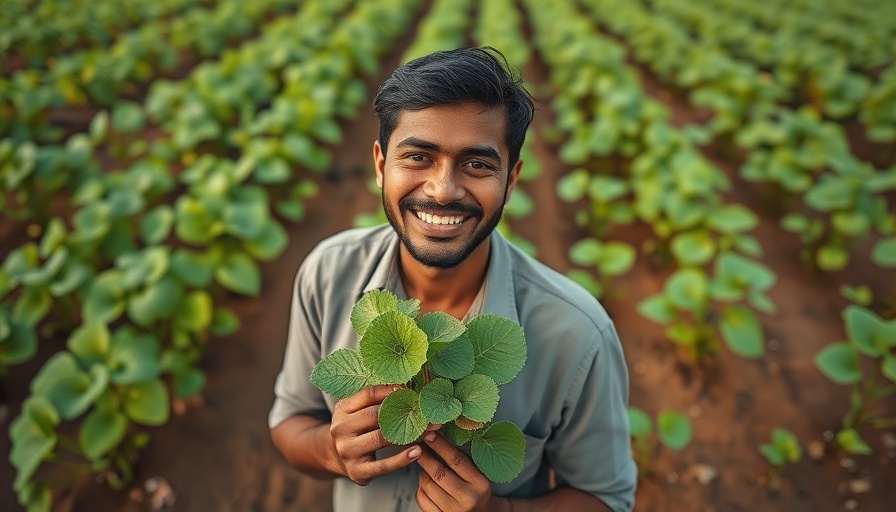 Man in geranium field showcasing geranium farming in Chhattisgarh.