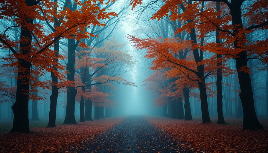 Misty forest scene illustrating how fungi help fight climate change