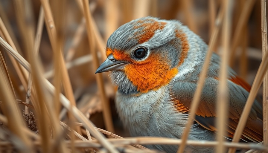 Bird resting among reeds at Melbourne Sewage Farm Birdwatcher's Paradise.