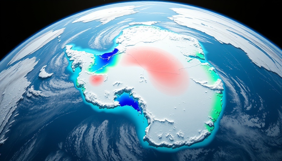 Ozone layer recovery over Antarctica satellite image