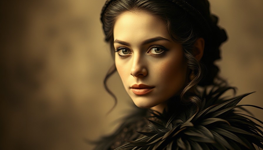 Vintage portrait of woman with serene expression
