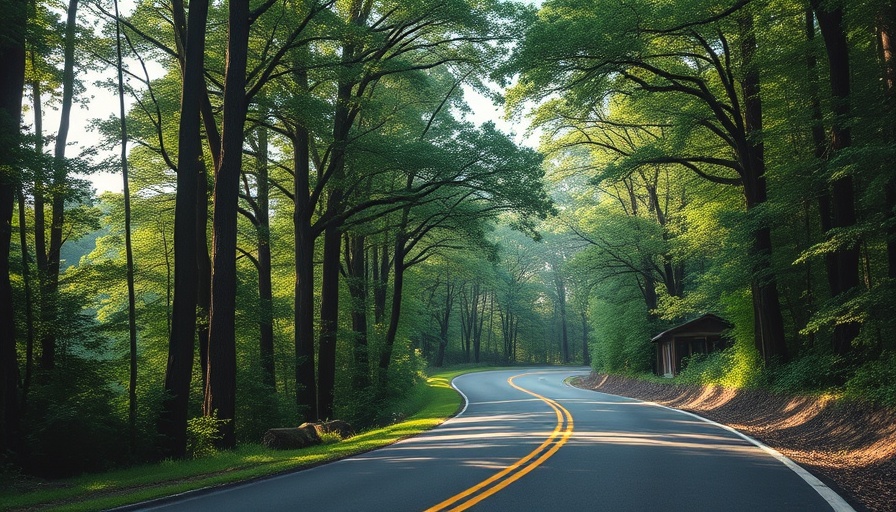 Serene UK country road scene, ideal for flexible short-term car insurance.
