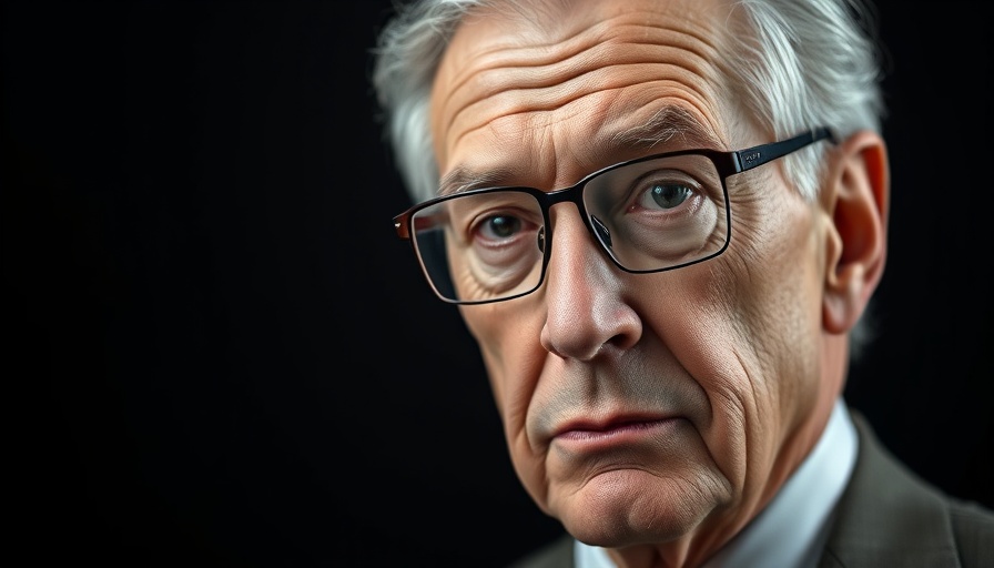 Distinguished elderly gentleman with glasses in thoughtful pose.