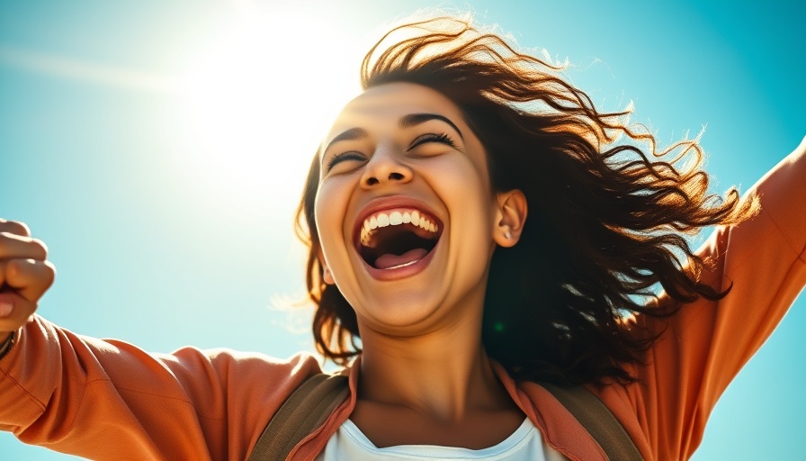 Nike Why Do It Campaign joyful woman celebrating under clear sky.