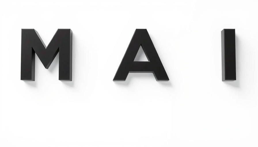 Black 'MAI' letters representing AI for small business.