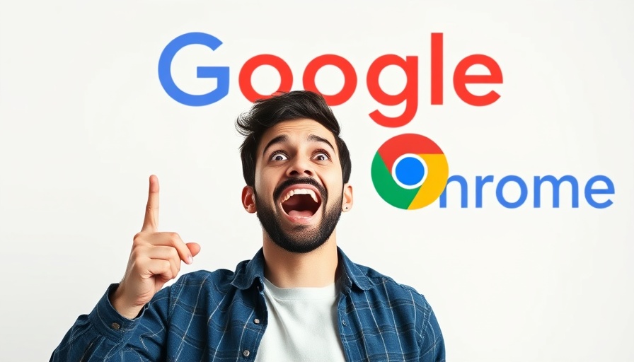 Young man excited about Gemini in Chrome update.