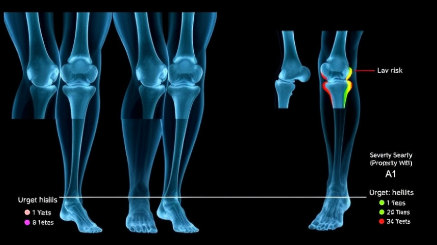 AI Predicts Osteoarthritis Progression via X-rays comparing current and future states.