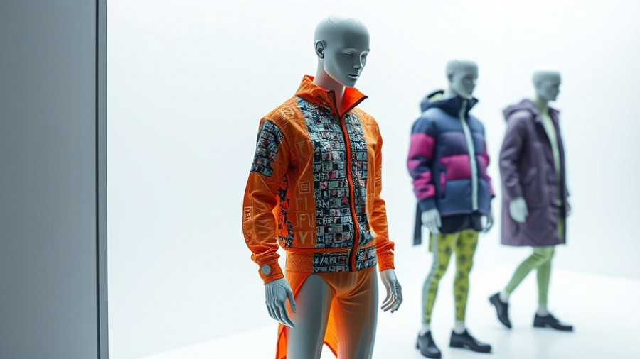 AI in Fashion evolution: digital pixelated dress transforms into vibrant fabric.