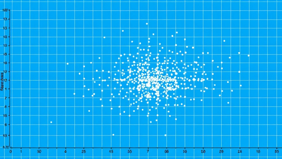 Scatter plot of random points demonstrating distribution.