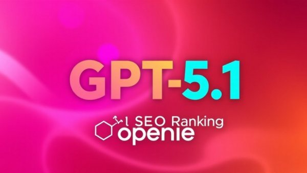 Rank #1 with ChatGPT 5.1 AI SEO vibrant graphic with OpenAI logo.