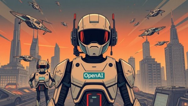 OpenAI Code Red: Futuristic AI race mocked up in a vintage comic style.