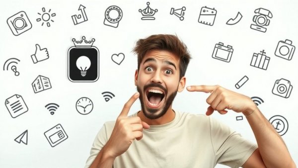 Excited person pointing at Google Anti-gravity app icon.