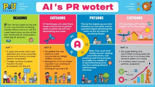 Infographic explaining AI's PR problem with four categories.