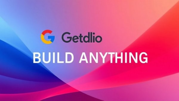 Google AI Studio promotional banner with bold text.