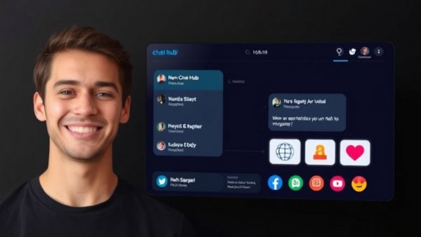n8n Chat Hub release with interface and smiling user.