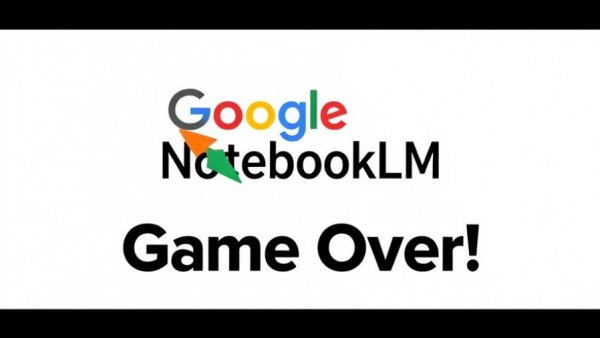 Google NotebookLM logo with 'Game Over' text