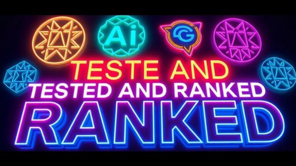 Neon illustration showcasing top AI models tested and ranked in 2023.