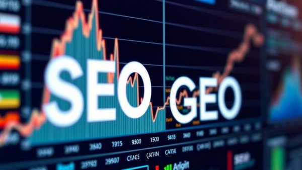 Generative Engine Optimization performance graph contrasting SEO and GEO.