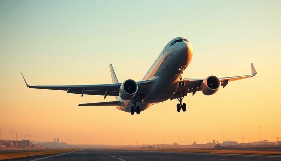 Airplane taking off symbolizing growth in small business lending.
